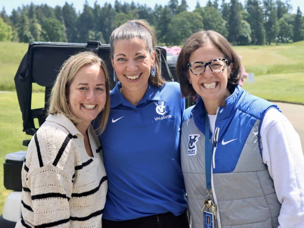 Dr. Sara, Allison Gates and KT Emerson all smiles at Whole in One Golf