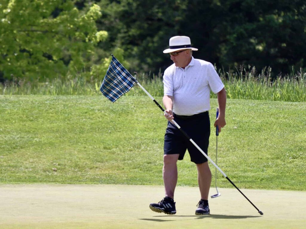 Putting for a birdie at Whole in One Golf