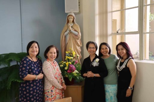 Sr. Julie with family at her leadership installation Mass