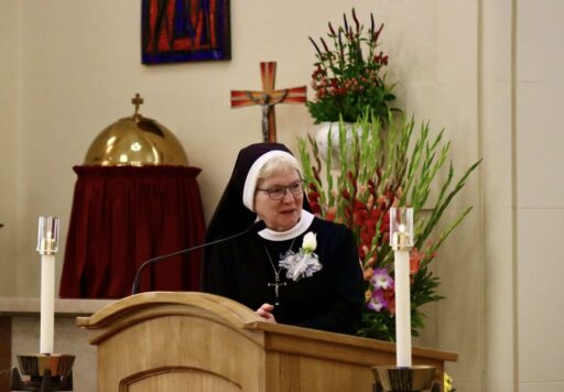Sr. Michael Francine at the Leadership Installation Mass