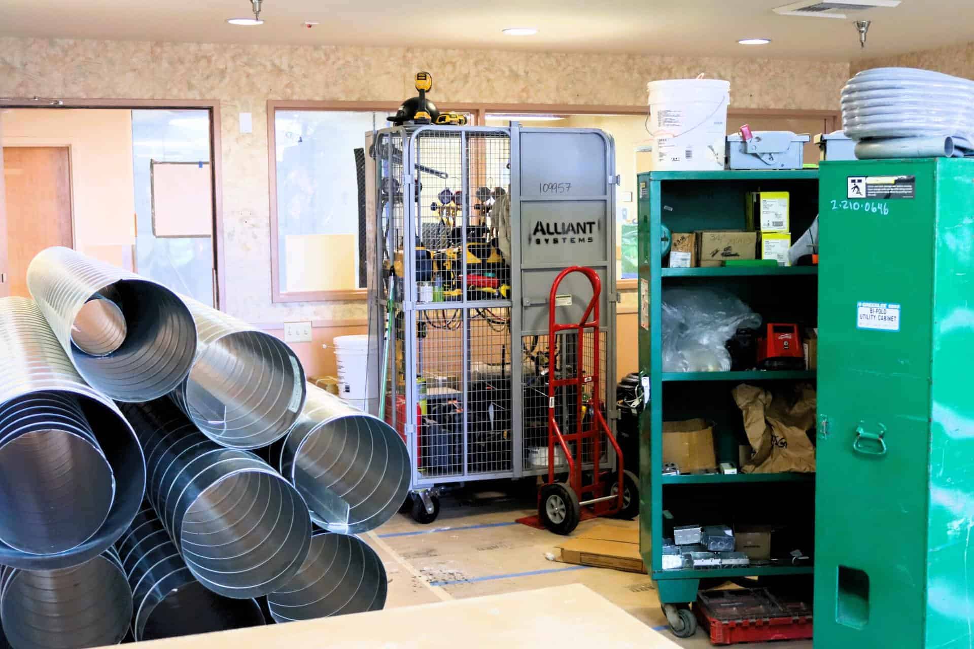 Construction pipes and tools