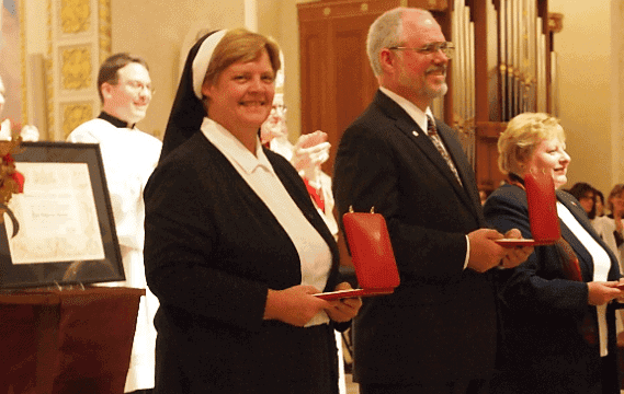 Sr. Krista von Borstel received the papal medal