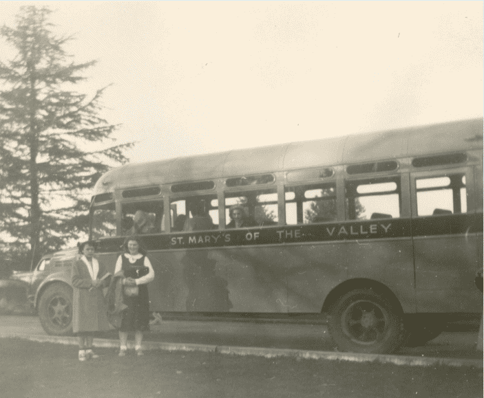 The Community purchased a bus to bring students to St. Mary of the Valley Academy.