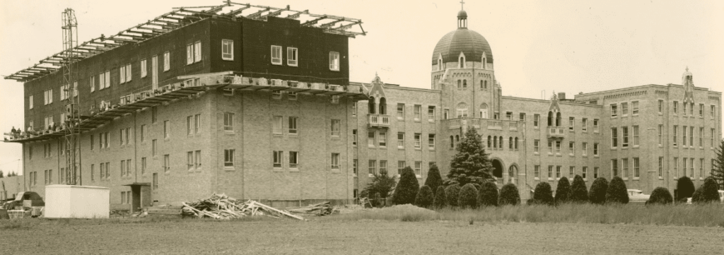The east wing of the Motherhouse was completed