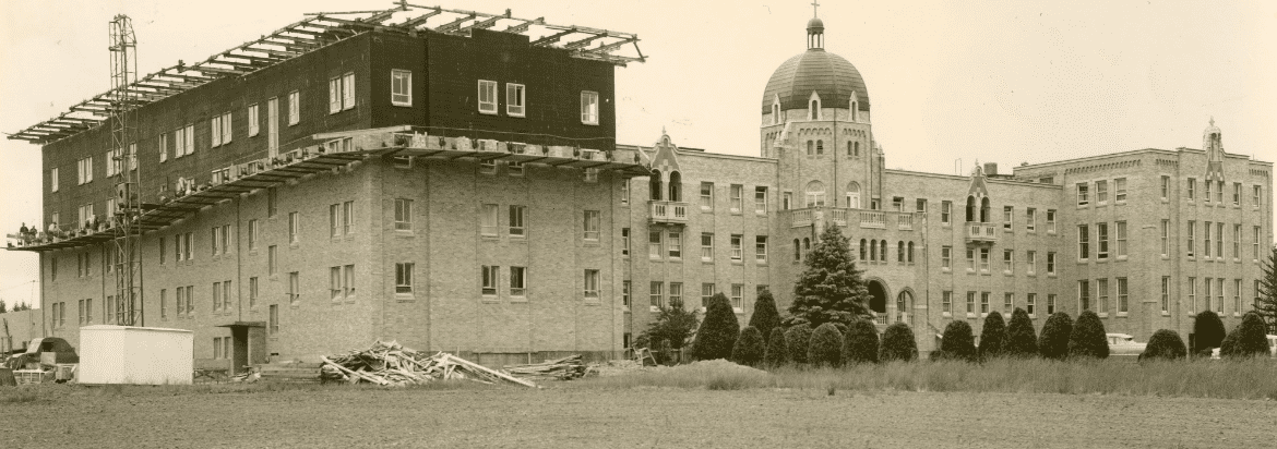 The east wing of the Motherhouse was completed