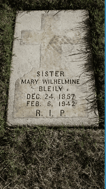 Sister Mary Wilhelmine Bleily headstone