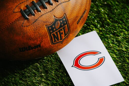 Chicago Bears team logo and a NFL football