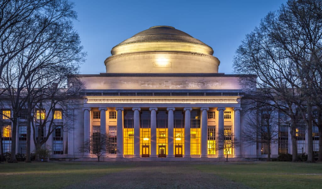 The famous Massachusetts Institute of Technology in Cambridge MA