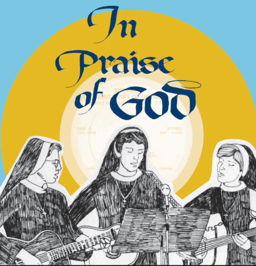 Spirit Magazine Cover - pencil drawing of three Sisters singing and playing guitar