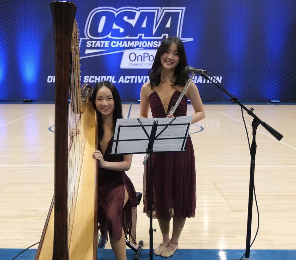 Morgan with her flute at state dance championships