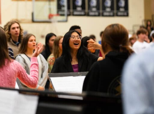Joyce my Nguyen leading liturgy choir
