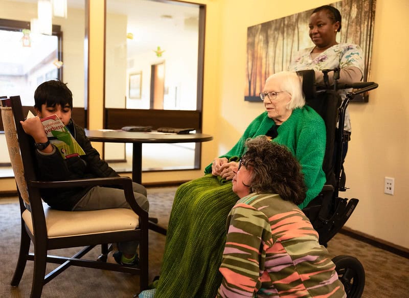 Maryville student reading