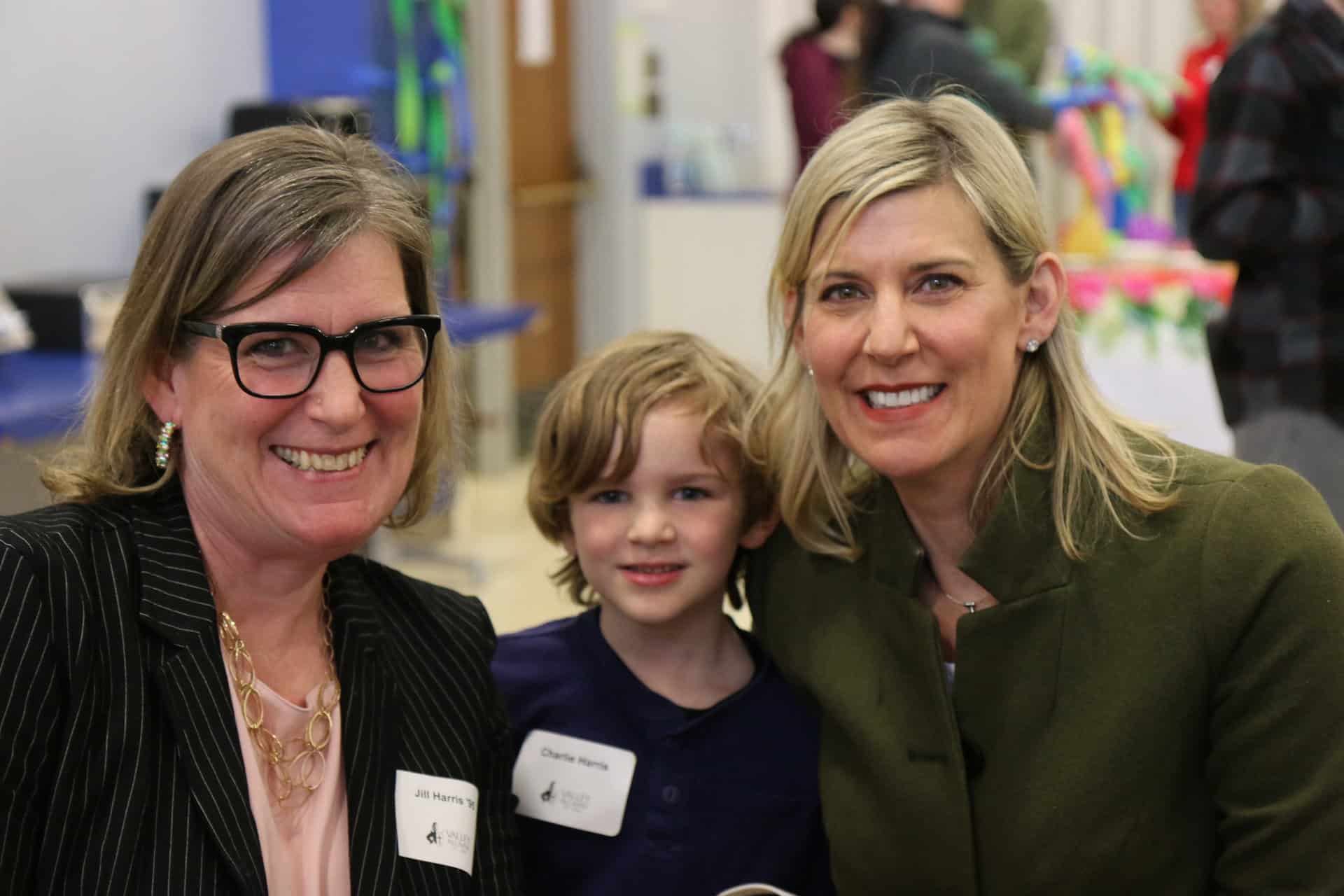 SMV/VCS alumni and their families connecting before the VCS spring musical