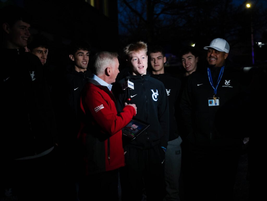VCHS Basketball Team at Toy Drive