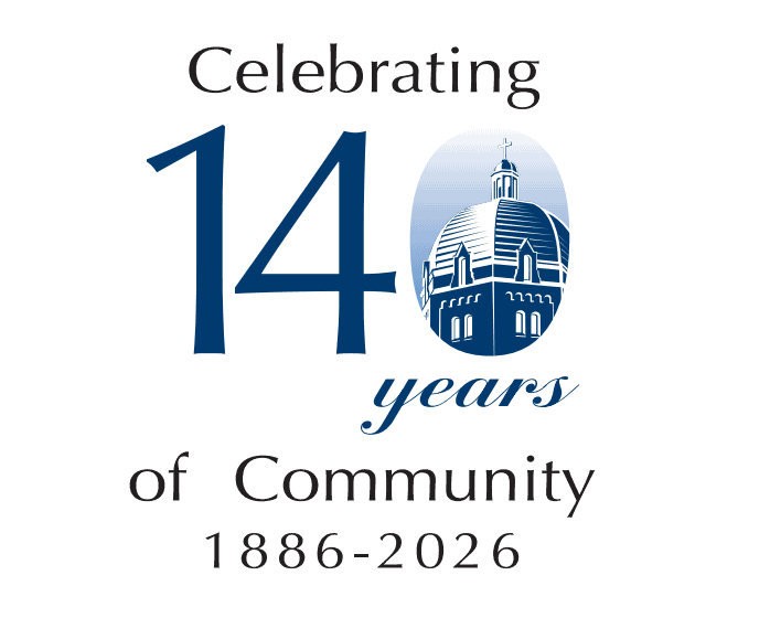 SSMO 140 image - 140 displayed in blue with the Dome inside the zero. Text says Celebrating 140 years of Community 1886-2026