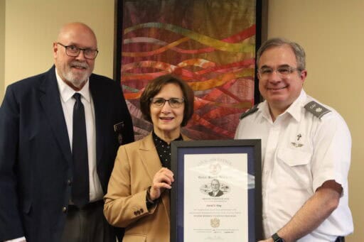 Dr. David King, VCHS Theology teacher, is receiving the Gill Rob Wilson Award through the Civil Air Patrol.