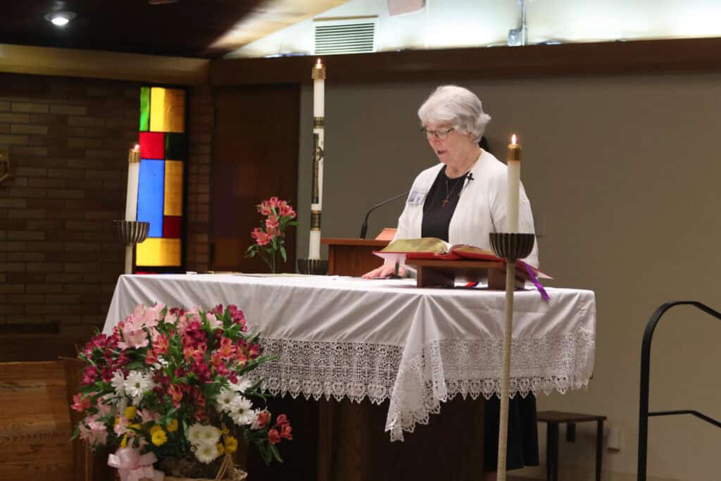 Sr josephine serving as chaplain at maryville