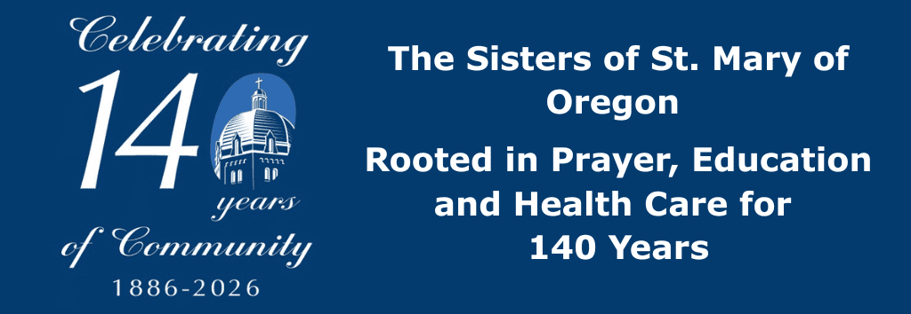 SSMO 140 sign - celebrating 140 years of prayer, education, health care and service