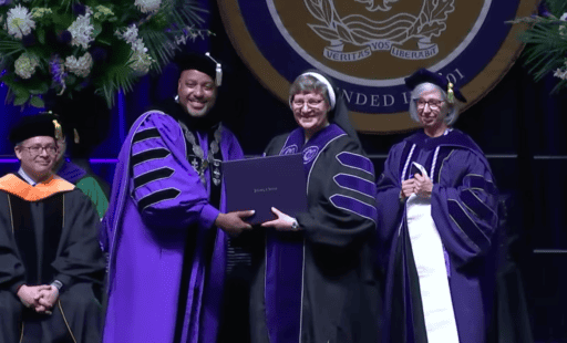 Sister adele marie receives doctorate at up graduation
