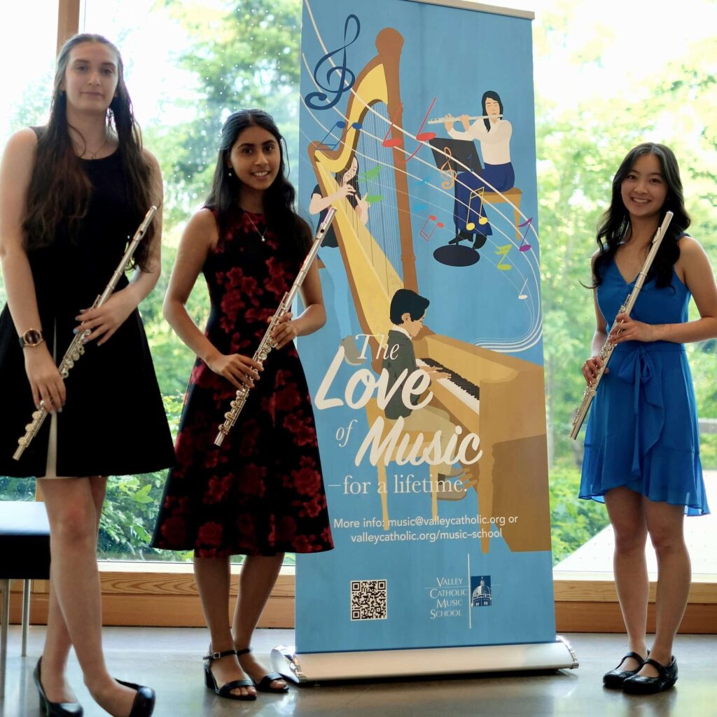 Music School performed for guests arriving at Reser