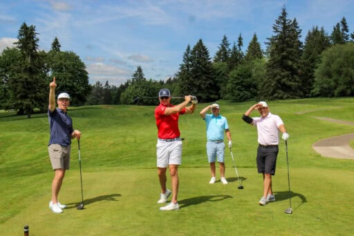 Golf team posed