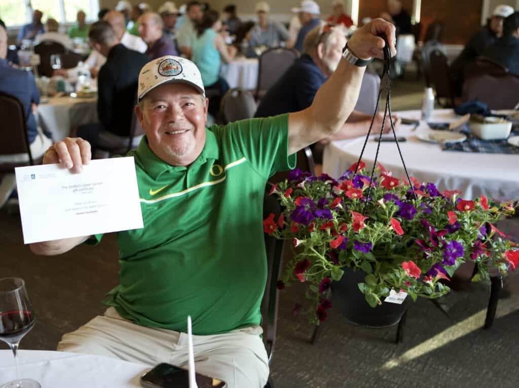 Raffle winner at golf tournament