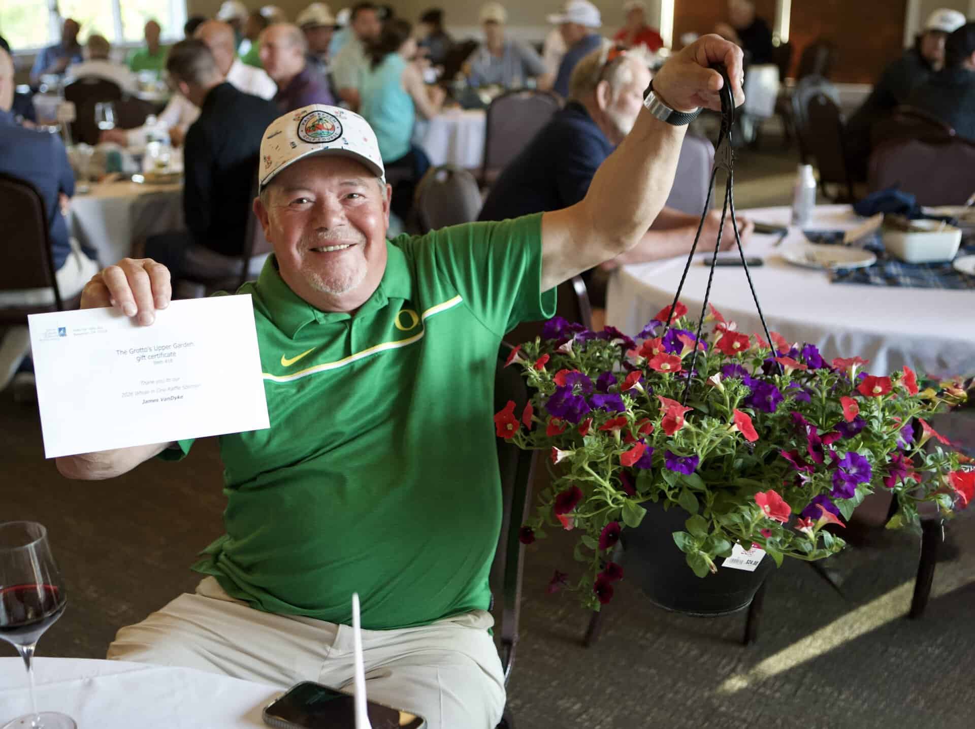 Raffle winner at golf tournament