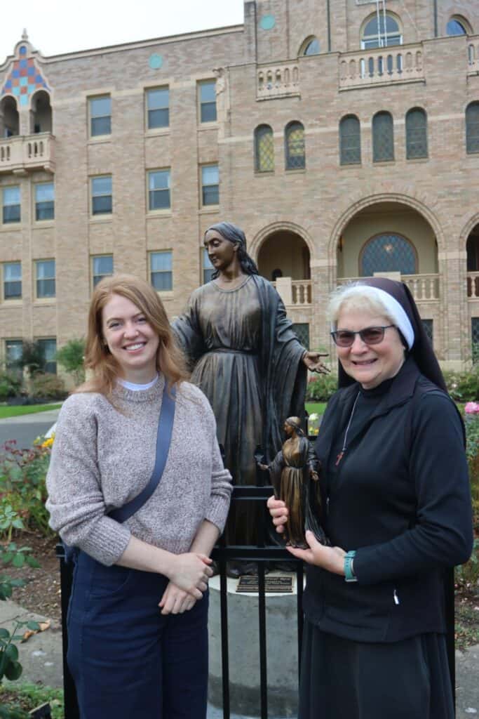 Sister Michael Francine with Alison Brown