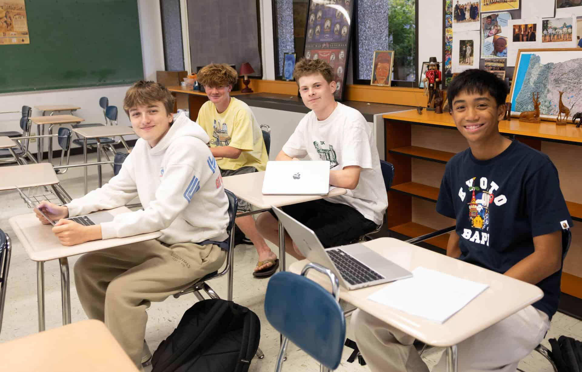 VCHS Boys in class first day