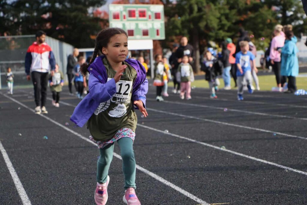 VC Elementary Student running on track for Jog-a-thon 2026