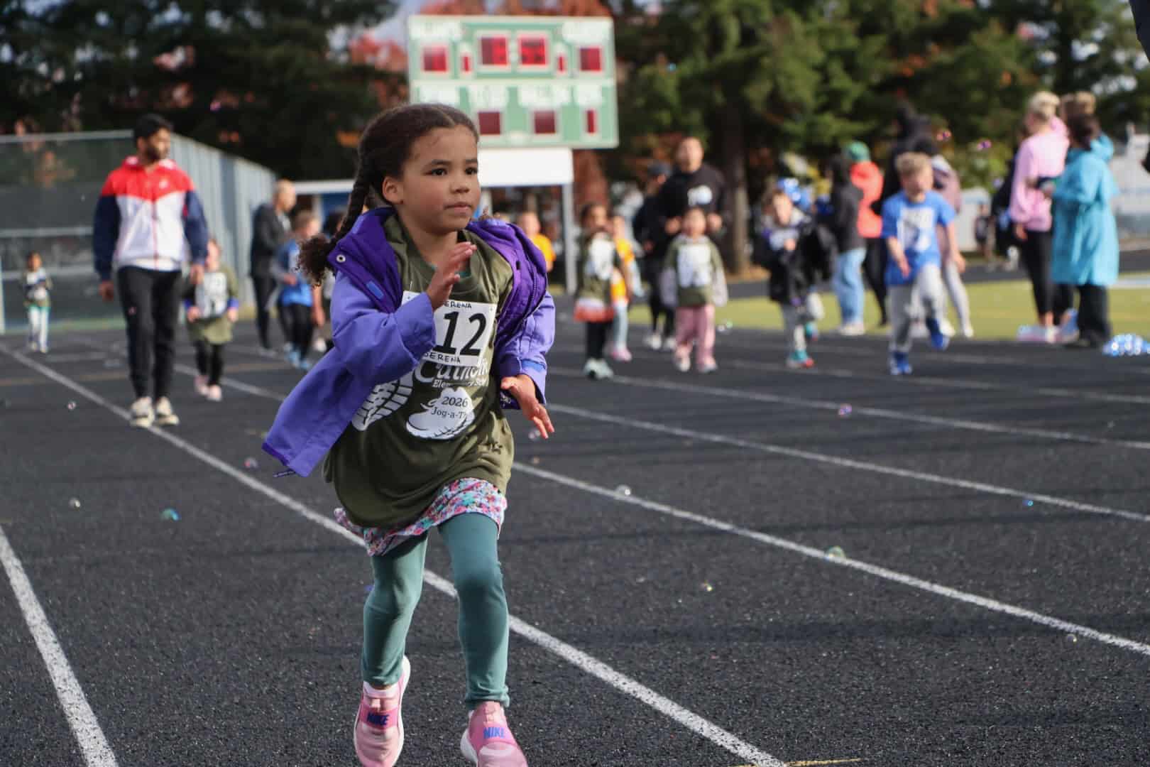 VC Elementary Student running on track for Jog-a-thon 2026